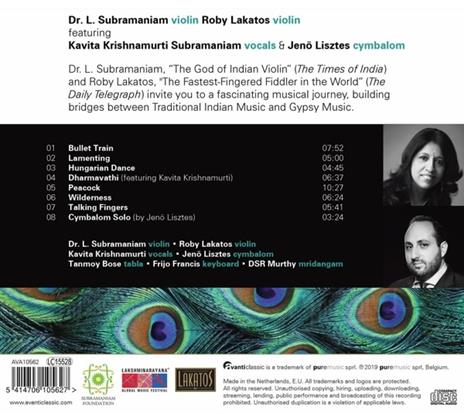 Peacock - CD Audio di Roby - Dr. L. Subramaniam Lakatos - 2