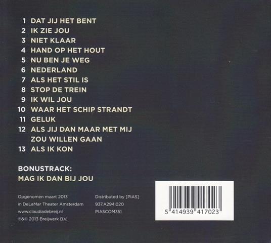 Alleen - CD Audio di Claudia de Breij - 2