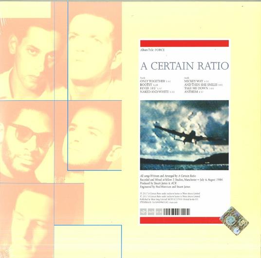 Force (Yellow Vinyl Limited Edition) - Vinile LP di A Certain Ratio - 2