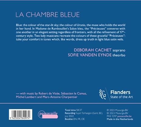 La Chambre Bleue - Music From The 17th-Century Parisian Salons - CD Audio di Deborah - Sofie Vanden Eynde Cachet - 2