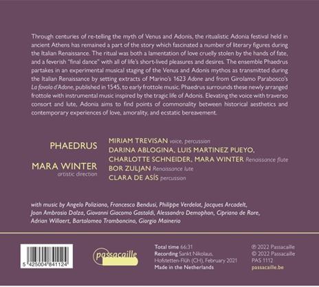 Adonia - CD Audio di Phaedrus - 2