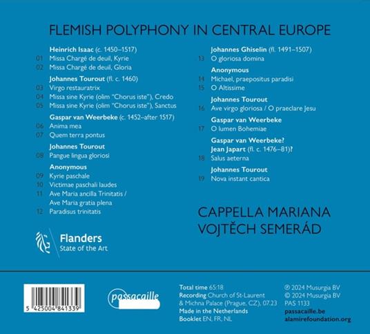 Flemish Polyphony In Central Europe - CD Audio di Cappella Mariana - 2