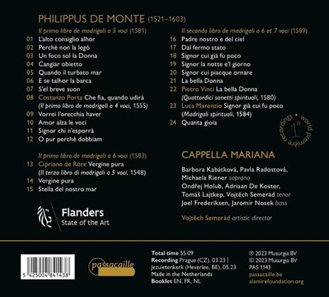 Madrigali Spirituali - CD Audio di Philippus De Monte - 2