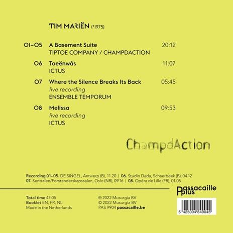 A Basement Suite - CD Audio di Tiptoe Company - 2
