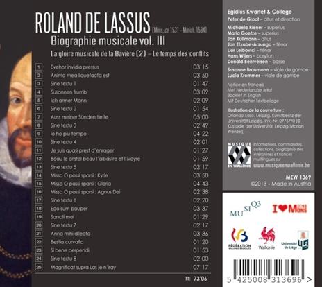 Biografia musicale vol.3 - CD Audio di Orlando Di Lasso - 2