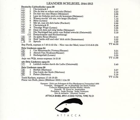 Liebeslieder & Liederen - CD Audio di Leander Schlegel - 2