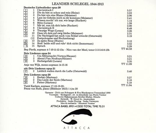 Liebeslieder & Liederen - CD Audio di Leander Schlegel - 2