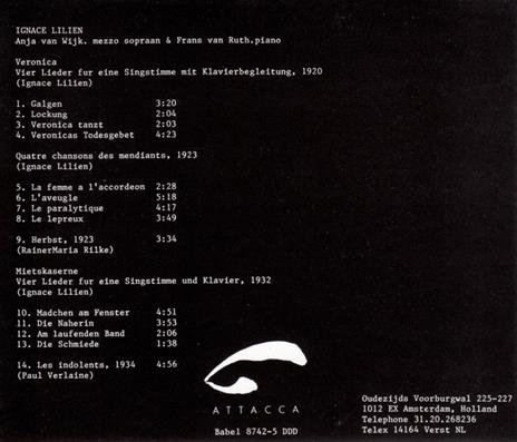 Liederen 1920-1935 - CD Audio di Ignace Lilien - 2