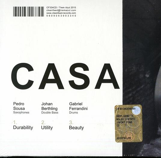 Casa Futuro - CD Audio di Gabriel Ferrandini,Pedro Sousa,Johan Berthling - 2