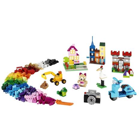 LEGO Classic 10698 Scatola Mattoncini Creativi Grande per Costruire Macchina Fotografica, Vespa e Ruspa Giocattolo - 8