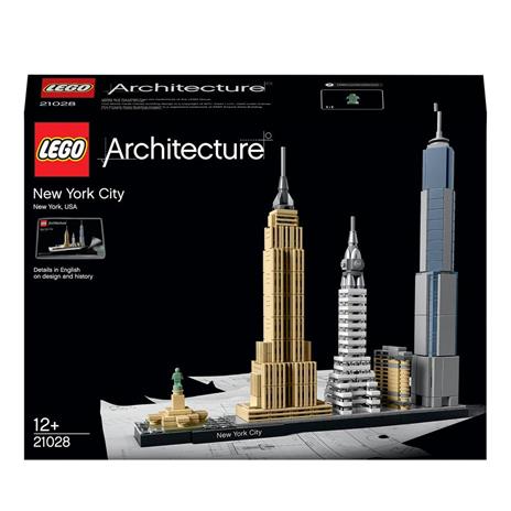 LEGO Architecture 21028 New York City, Collezione Skyline, Modellismo Monumenti, Mattoncini Creativi, Idea Regalo