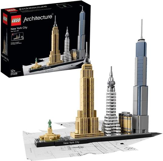 LEGO Architecture 21028 New York City, Collezione Skyline, Modellismo Monumenti, Mattoncini Creativi, Idea Regalo - 4