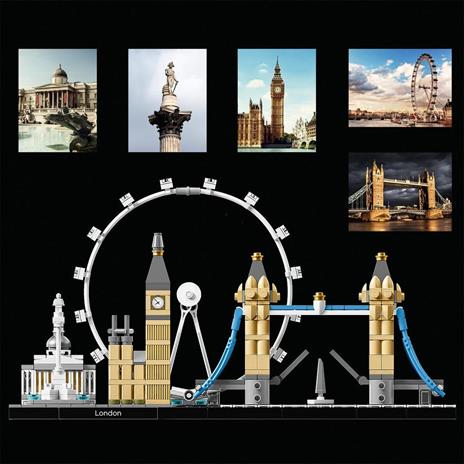 LEGO Architecture 21034 Londra, con London Eye, Big Ben e Tower Bridge, Modellismo Monumenti, Set da Collezione, Idea Regalo - 5