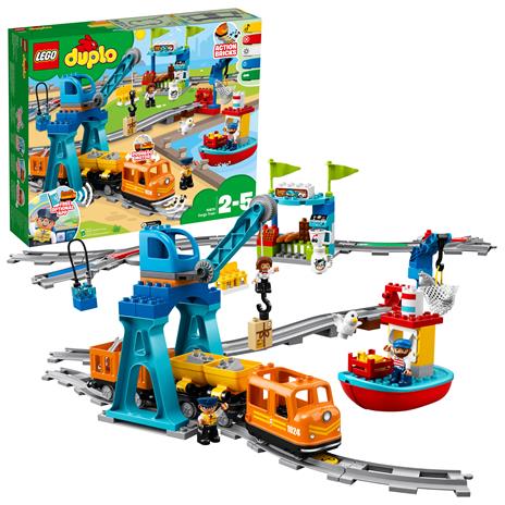 LEGO DUPLO 10875 Il Grande Treno Merci, Set Push & Go, Luci e Suoni, Gru Giocattolo, Giochi per Bambini dai 2 ai 5 Anni - 11