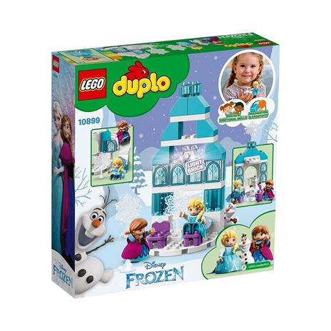 LEGO DUPLO 10899 Disney Princess Il Castello di Ghiaccio di Frozen, Set con Luci, Mini Bamboline di Elsa, Anna e Olaf - 10