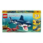 LEGO Creator 31088 Creature degli Abissi: Squalo, Granchio e Calamaro o Rana Pescatrice, Giocattoli per Bambini
