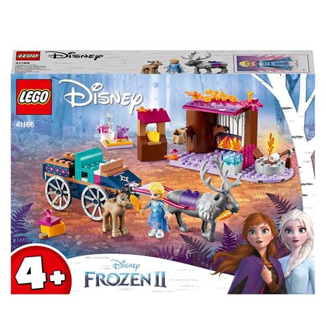 LEGO Disney 41166 Frozen 2 LAvventura sul Carro di Elsa, Giocattolo per Bambini dai 4 ai 7 Anni con Base Starter Brick