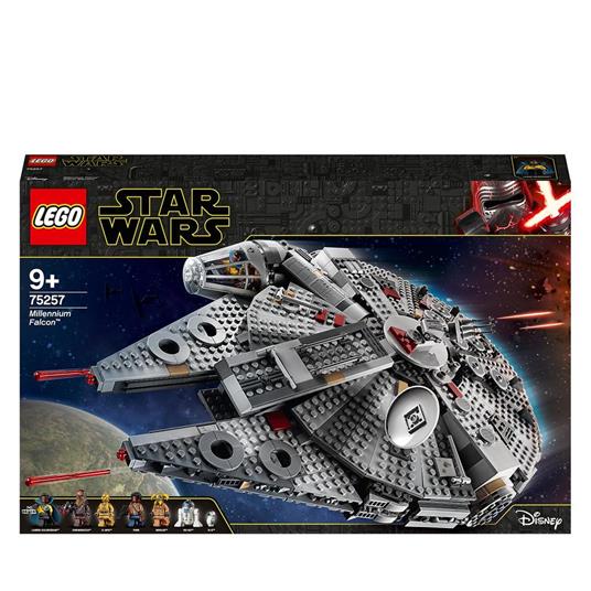 LEGO Star Wars 75257 Millennium Falcon, Modellino da Costruire con 7 Personaggi, Collezione: LAscesa di Skywalker