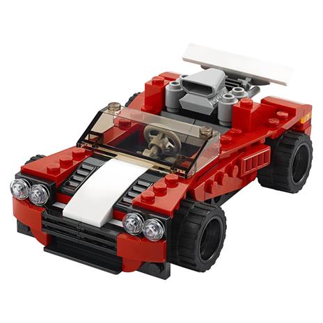 LEGO Creator 31100 3 in 1 Auto Sportiva - Hot Rod - Kit di Costruzione Aereo, Giocattoli per Bambini e Bambine - 9