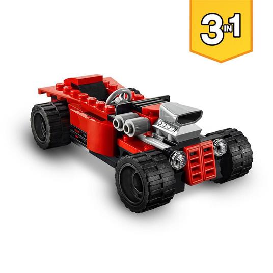 LEGO Creator 31100 3 in 1 Auto Sportiva - Hot Rod - Kit di Costruzione Aereo, Giocattoli per Bambini e Bambine - 9