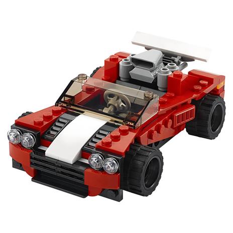 LEGO Creator 31100 3 in 1 Auto Sportiva - Hot Rod - Kit di Costruzione Aereo, Giocattoli per Bambini e Bambine - 12