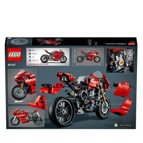 LEGO Technic 42107 Ducati Panigale V4 R, Moto Giocattolo da Collezione, Modellismo, Replica Modello Originale, Set per Adulti - 9
