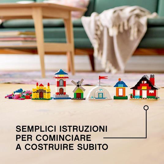 LEGO Classic 11008 Mattoncini e Case, Giochi Creativi per Bambino e Bambina dai 4 Anni in su, 6 Facili Modelli - 6