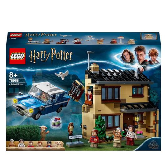 LEGO Harry Potter 75968 Privet Drive, 4, Casa Dursley con Minifigure Dobby, la Civetta Edvige e Macchina Giocattolo - 2