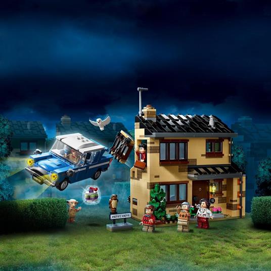 LEGO Harry Potter 75968 Privet Drive, 4, Casa Dursley con Minifigure Dobby, la Civetta Edvige e Macchina Giocattolo - 10
