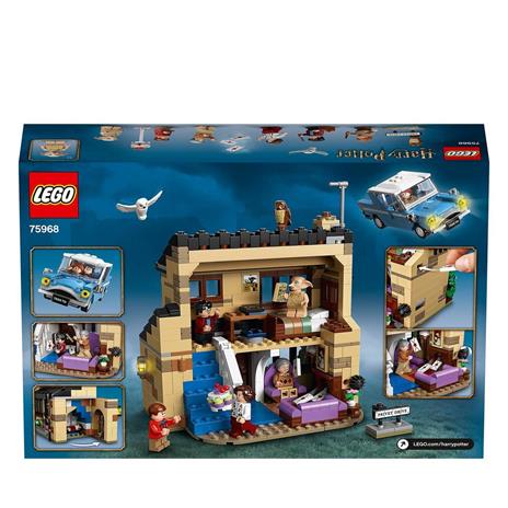 LEGO Harry Potter 75968 Privet Drive, 4, Casa Dursley con Minifigure Dobby, la Civetta Edvige e Macchina Giocattolo - 12