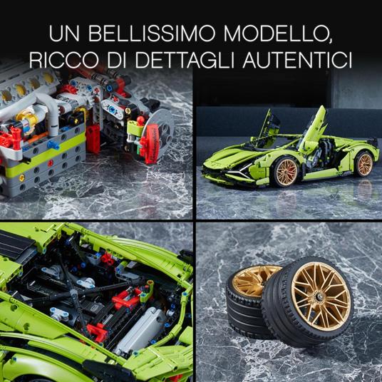 LEGO Technic 42115 Lamborghini Sián FKP 37, Set con Auto Sportiva, Modellino di Macchina da Costruire per Adulti, Idea Regalo - 6
