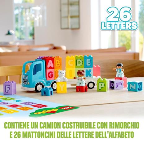 LEGO DUPLO 10915 Camion dell'Alfabeto, Mattoncini per lApprendimento delle Lettere, Giochi Educativi per Bambini 1,5+ Anni - 4