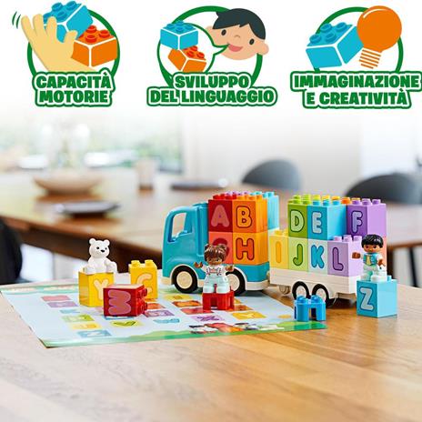 LEGO DUPLO 10915 Camion dell'Alfabeto, Mattoncini per lApprendimento delle Lettere, Giochi Educativi per Bambini 1,5+ Anni - 6