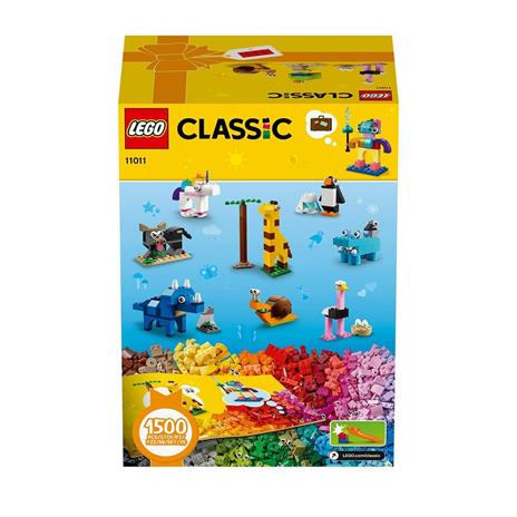 LEGO Classic 11011 Mattoncini e Animali, Set con 10 Modellini da Costruire, Unicorno, Dinosauro Giocattolo, Giochi Creativi - 9