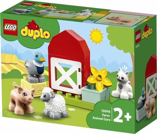 LEGO DUPLO Town 10949 Gli Animali della Fattoria, con Anatra, Maiale, Gatto e Mucca Giocattolo, Giochi Creativi per Bambini - 11