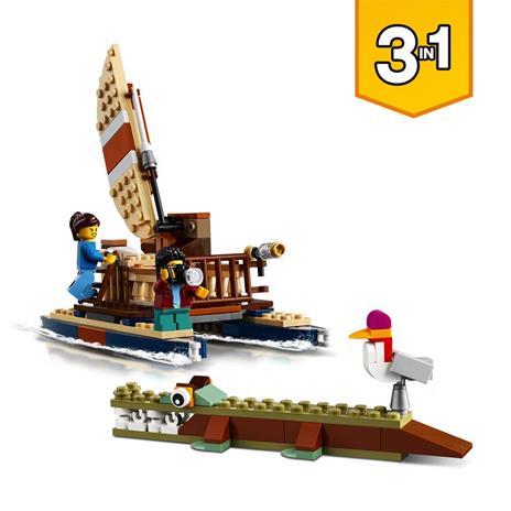 LEGO Creator 31116 3 in 1 Casa sullAlbero del Safari, Catamarano, Biplano, Kit di Costruzione - 6