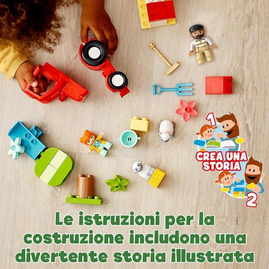 LEGO DUPLO Town 10950 Il Trattore della Fattoria e i Suoi Animali, con Pecora e Contadino, Giocattolo per Bambini - 5