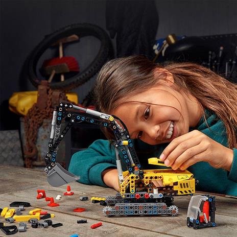 LEGO Technic 42121 Escavatore Pesante, Trattore, Modellino 2 in 1, Kit di Costruzione Veicolo Scavatore per Bambini - 2