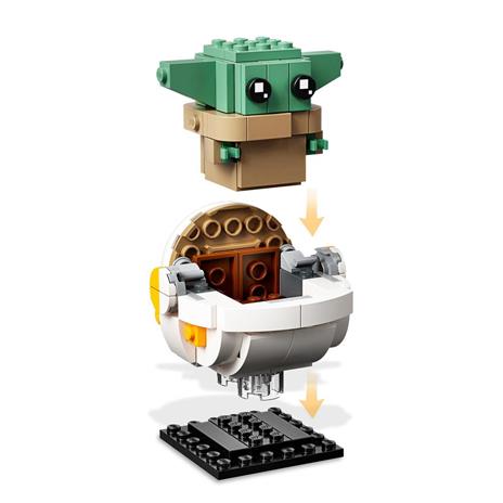 LEGO Star Wars 75317 Il Mandaloriano e il Bambino, Modellini da Costruire di Brickheadz con 'Baby Yoda', Idee Regalo - 7