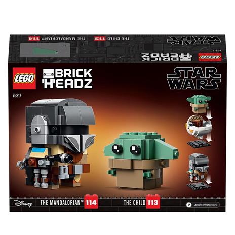 LEGO Star Wars 75317 Il Mandaloriano e il Bambino, Modellini da Costruire di Brickheadz con 'Baby Yoda', Idee Regalo - 11