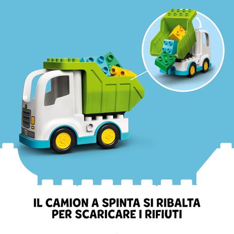 LEGO DUPLO Town 10945 Camion della Spazzatura e Riciclaggio, Giochi Educativi per Bambini dai 2 Anni in su, Set Costruzioni - 3