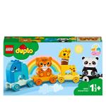 LEGO DUPLO My First 10955 Il Treno degli Animali, con Elefante, Tigre, Panda e Giraffa, Giochi Educativi Bambini 1,5+ Anni