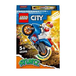 Giocattolo LEGO City 60298 Rocket Stunt Bike with Toy Motorbike & Rocket Racer LEGO