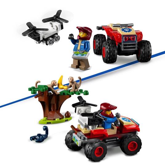 LEGO City Wildlife 60301 Fuoristrada di Soccorso Animale, Set per Bambini  dai 4 anni con Macchina