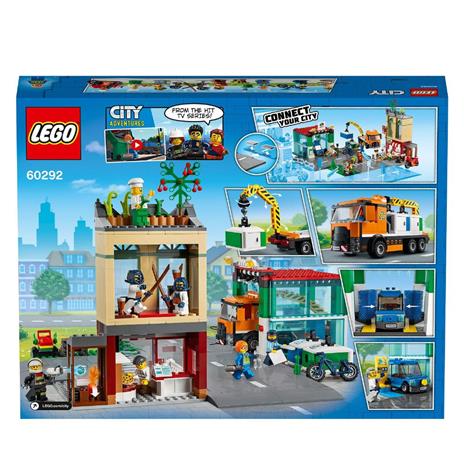 LEGO City 60292 Centro Città con Autolavaggio, Moto, Bici e Camion Giocattolo, Piattaforme Stradali e 8 Minifigure - 10