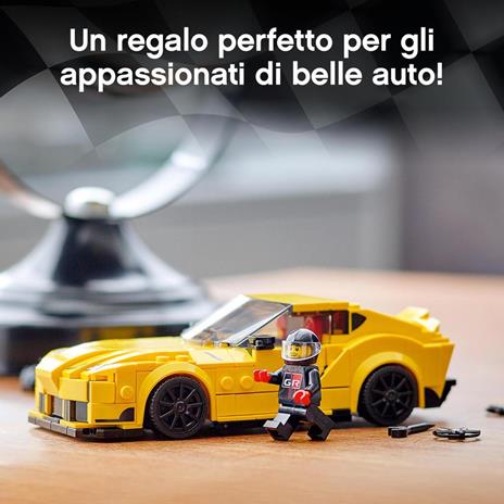 LEGO Speed Champions 76901 Toyota GR Supra, Macchina Giocattolo per Bambini dai 7 Anni, Auto Sportiva da Corsa con Pilota - 3