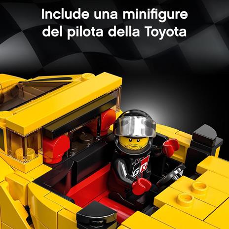 LEGO Speed Champions 76901 Toyota GR Supra, Macchina Giocattolo per Bambini dai 7 Anni, Auto Sportiva da Corsa con Pilota - 6