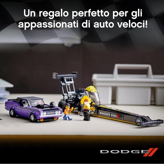 LEGO Speed Champions 76904 Mopar Dodge//SRT Top Fuel Dragster e 1970 Dodge Challenger T/A, Macchine Giocattolo per Bambini - 2