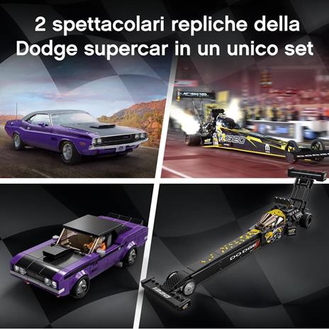 LEGO Speed Champions 76904 Mopar Dodge//SRT Top Fuel Dragster e 1970 Dodge Challenger T/A, Macchine Giocattolo per Bambini - 5