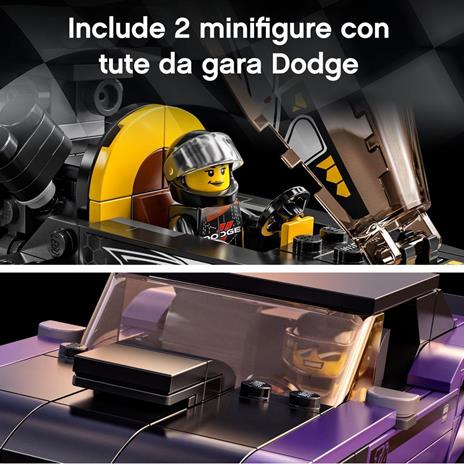 LEGO Speed Champions 76904 Mopar Dodge//SRT Top Fuel Dragster e 1970 Dodge Challenger T/A, Macchine Giocattolo per Bambini - 6